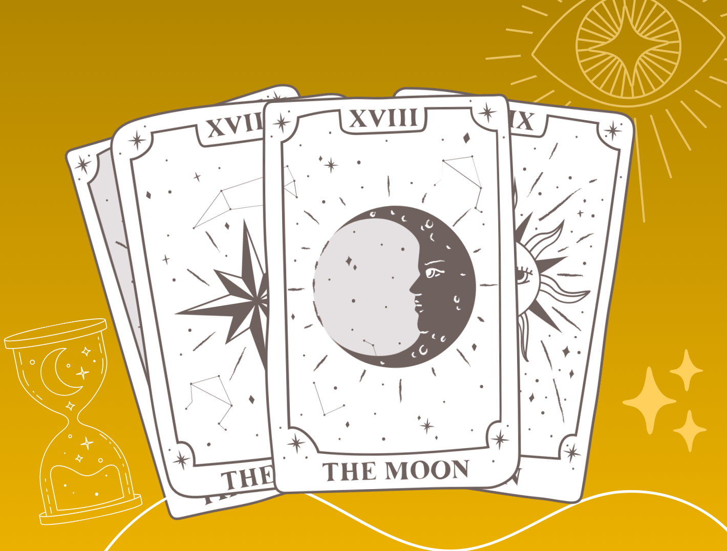 image cartes de tarot la lune