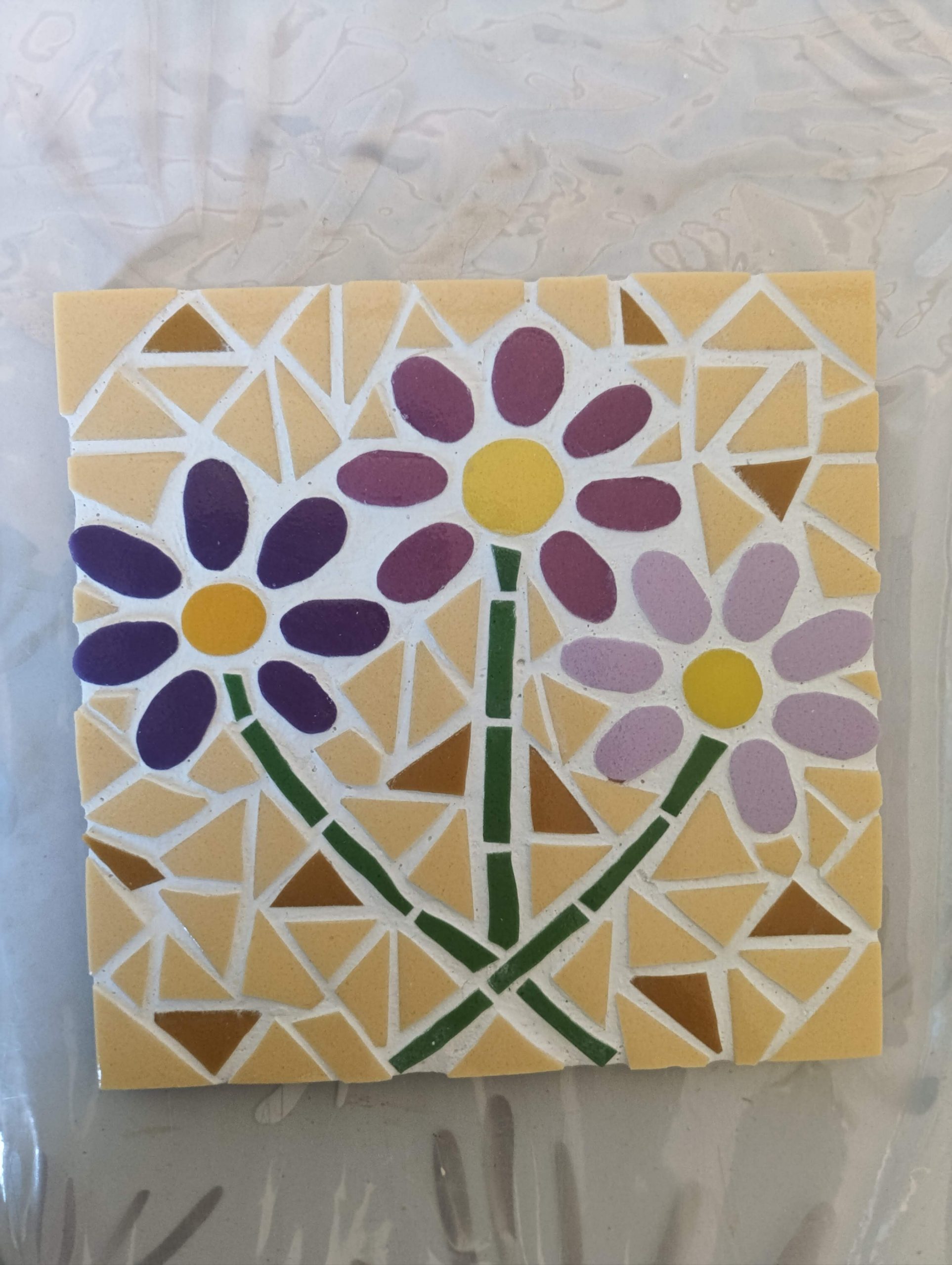 fleurs en mosaïque