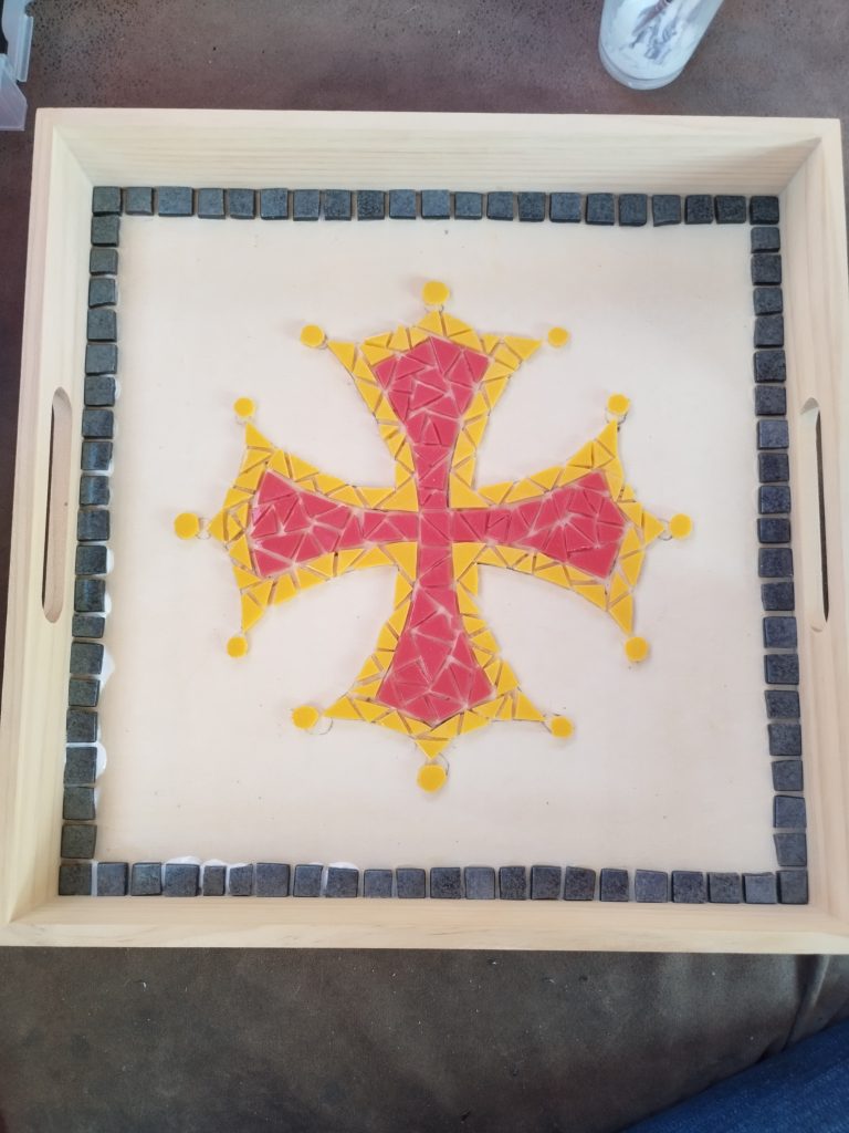 croix occitane en mosaïque