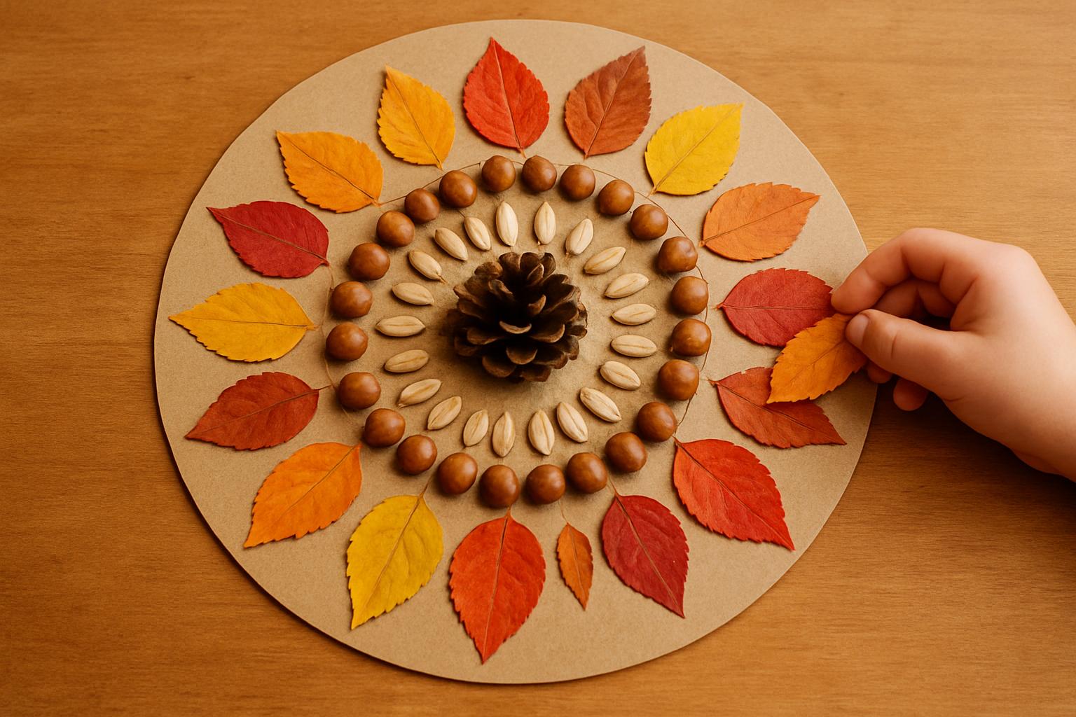 création de land art en forme de mandala
